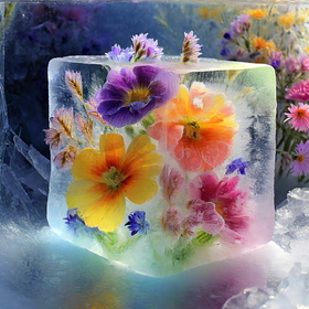 Fleurs congelées